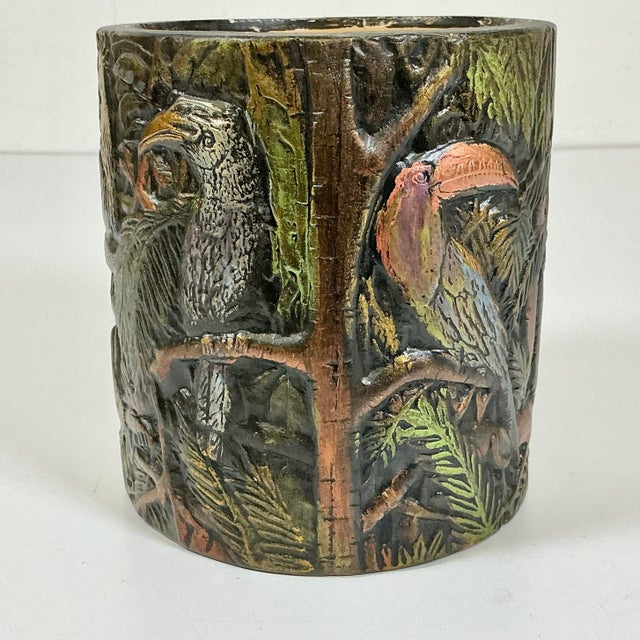 1980s Vintage Safari Jungle Coastal Boho Chic Planter For Sale - Image 4 of 11