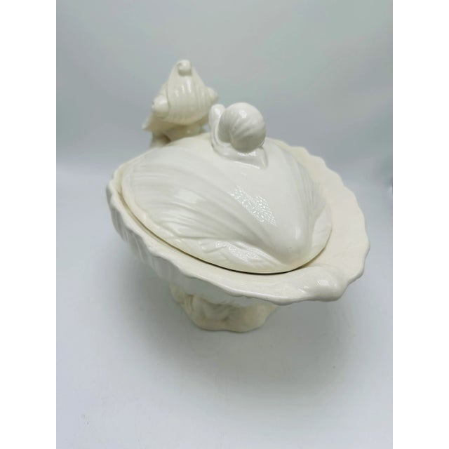 White Vintage Ceramic Snail Tureen For Sale - Image 8 of 9