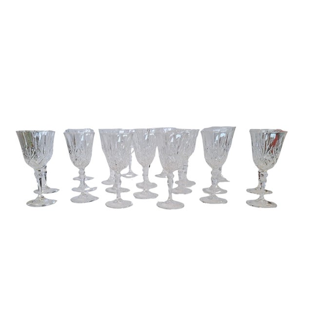 Glass Hand-Cut Crystal Glasses, 1985, Set of 20 For Sale - Image 7 of 12