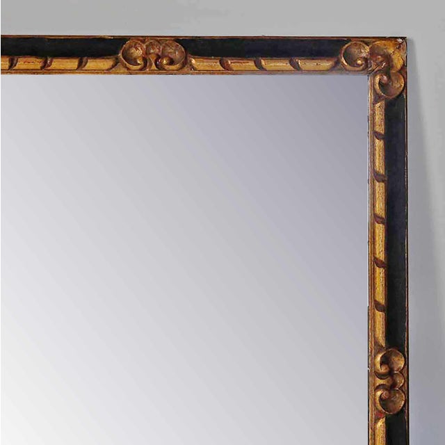 Black Italian Antique Mirror Carved and Gilt For Sale - Image 8 of 8