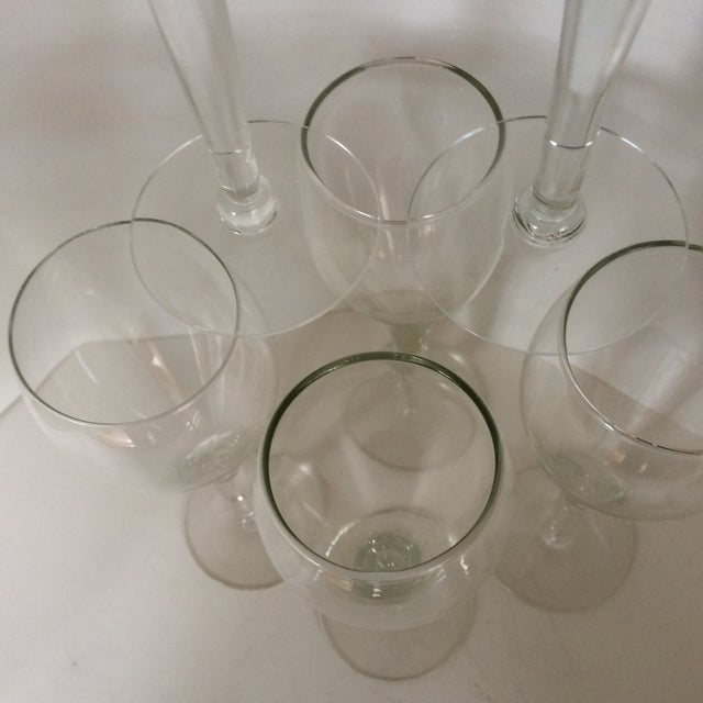 Vintage Hollow Stem Crystal Tulip Champagne Glasses Set of 6 Chairish