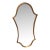 1970s LaBarge Attributed Sculptural Gilt Wood Shield Wall Mirror For Sale