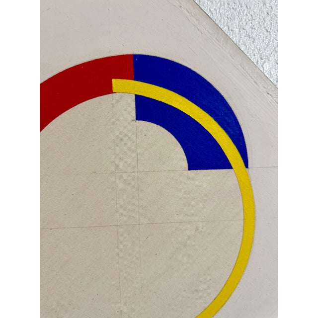 John Pearson, Op Art Hard Edged Abstract Geometric Mod Painting John Pearson, 1985 For Sale - Image 10 of 15