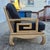 Hollywood Regency 1990s Schnadig Ming Style Chow Leg Lounge Chair W/ Greek Key Arms For Sale - Image 3 of 13