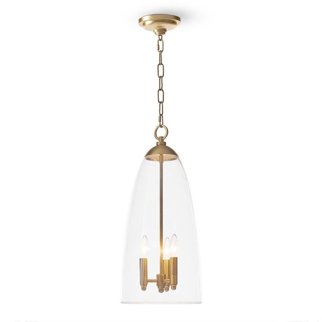 Brass Maiden Glass Pendant, Natural Brass For Sale - Image 8 of 8