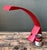 Vintage Italian Marco Zotta Red Arched Desk Lamp For Sale - Image 4 of 17