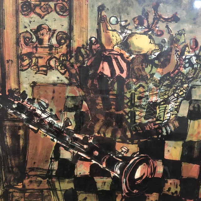 Vintage Paul Aizpiri Hand Signed and Numbered Framed Lithograph For Sale - Image 9 of 12