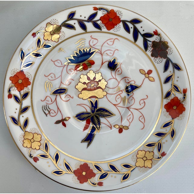 Tiffany & Co. Royal Crown Derby "Asian Rose" Soup Bowls & Saucer -Service for 8 For Sale - Image 10 of 11