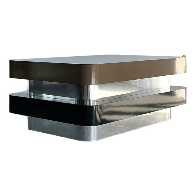 Vintage 80s Stacked Laminate Coffee Table For Sale