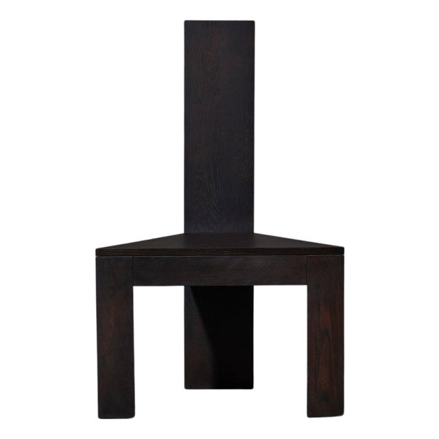Trigon Chair in Dark Brown European Oak by Mokko Amsterdam For Sale