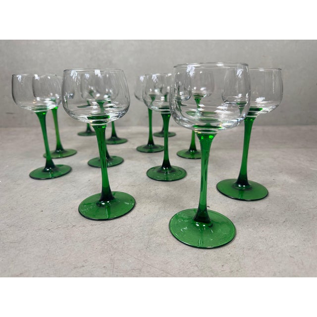 Vintage Wine Glasses from Luminarc, 1960s, Set of 12 For Sale - Image 9 of 10