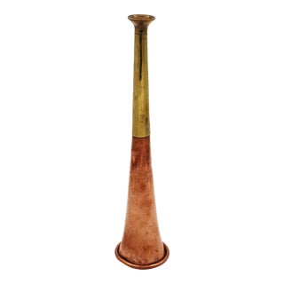 19th Century English Copper and Brass Fox Hunting Horn For Sale