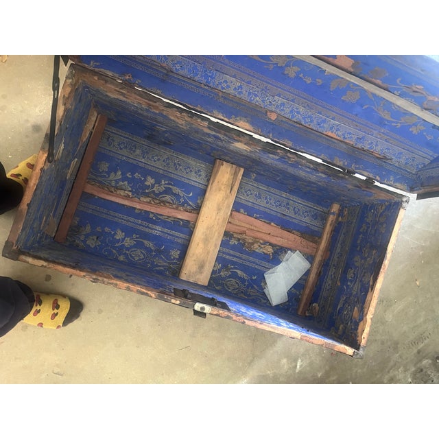 Late 19th Century French Transatlantic Steamship Trunk - Compagnie Générale Transatlantique, Le Havre to New York For Sale In Atlanta - Image 6 of 9