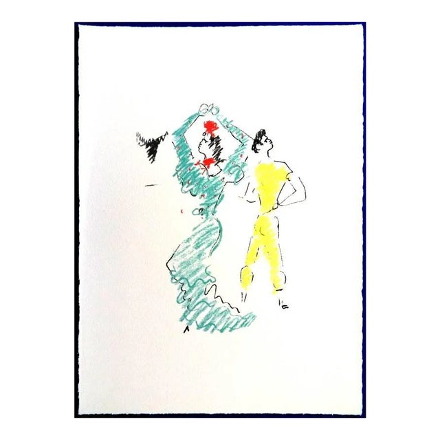 Jean Cocteau - The Flamenco Dancer - Original Lithograph 1961 For Sale