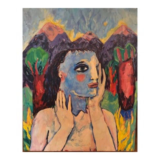 Fauvist Bold and Expressive Neo-Expressionist Painting by Artist Linda King, Dated 1983 For Sale