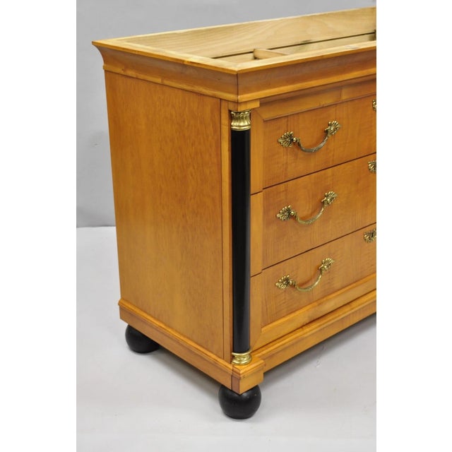 Late 20th Century Thomasville Grand Classics Empire Biedermeier Maple Bachelor Chest Dresser, Pair For Sale - Image 12 of 18