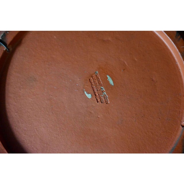 VIntage Sgraffite Ceramic Terracotta Dish by Fernand Elchinger, 1940 For Sale - Image 6 of 7