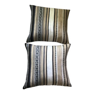 Serape Blanket Pillows Kravet Couture Fabric Serape Blanket Style Pillows - a Pair For Sale