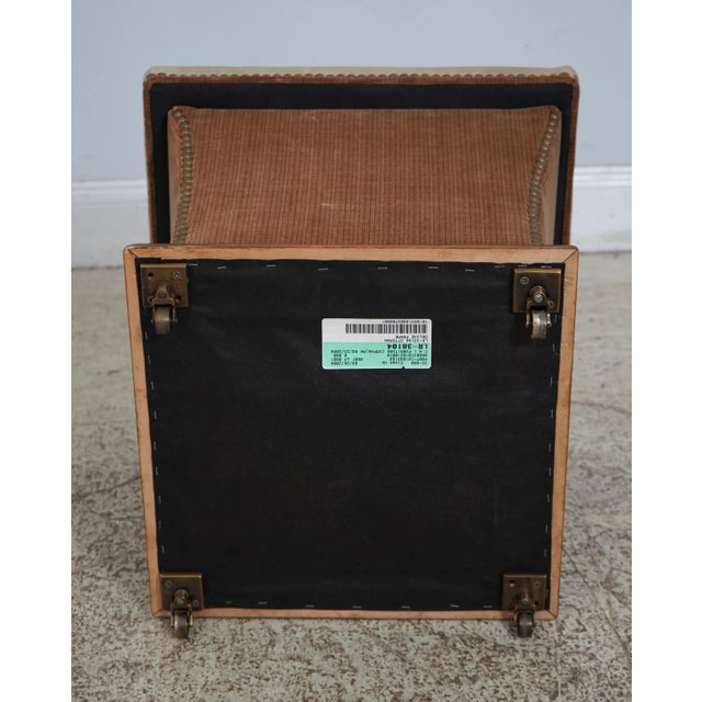 Leather Seat Square Lift Top Stool W. Storage For Sale - Image 11 of 12