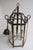 French Neoclassical Brass and Star Etched Glass Hanging Lantern, 1950s For Sale - Image 9 of 13