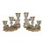 1930s Cambridge Glass Valencia Etched & Gilt 3-Light Candelabra – Pair For Sale