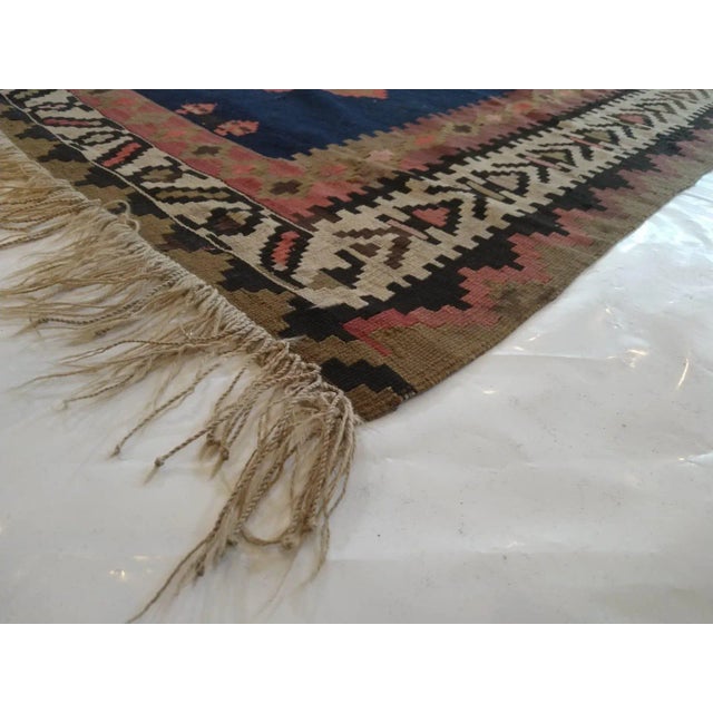 1900 - 1909 1900's Antique N.west Persian Kilim, 4'8" X 14'3" For Sale - Image 5 of 6
