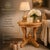 Not Yet Made - Made To Order Solid Wood Carved Round Side Table, Handcrafted Vintage Accent Lamp Table For Sale - Image 5 of 10