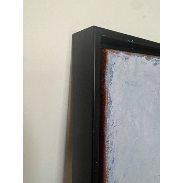 Abstracted landscape painting. Oil on canvas. Full frame dimensions measure 37.5 x 25.5 x 2.5. Canvas dimensions (without...