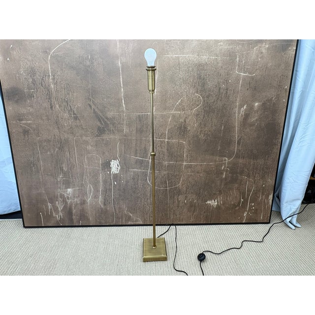 Rh Pyramid Telescoping Floor Lamp Vintage Brass | Adjustable Height | Cast Zinc & Steel For Sale - Image 13 of 18