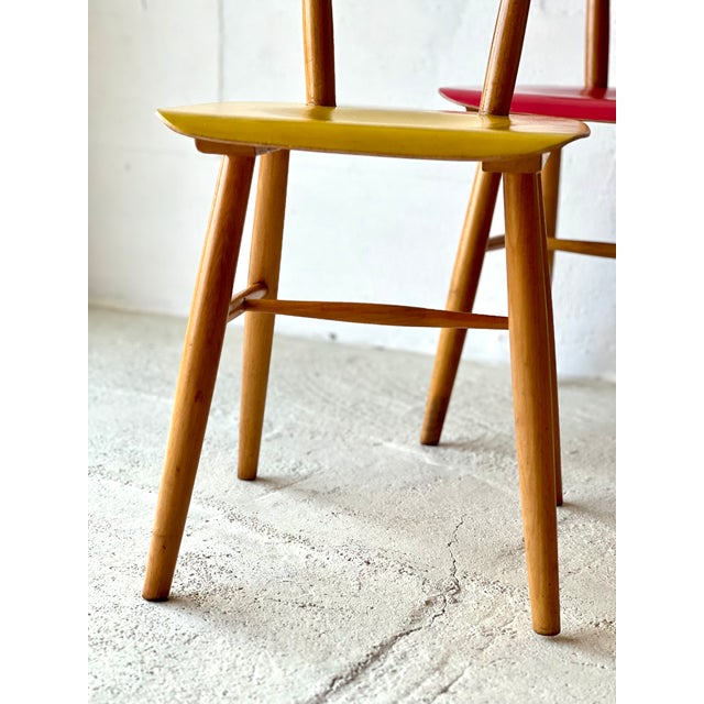 Vintage Dining Chairs from Ton, 1950, Set of 4 For Sale - Image 10 of 18