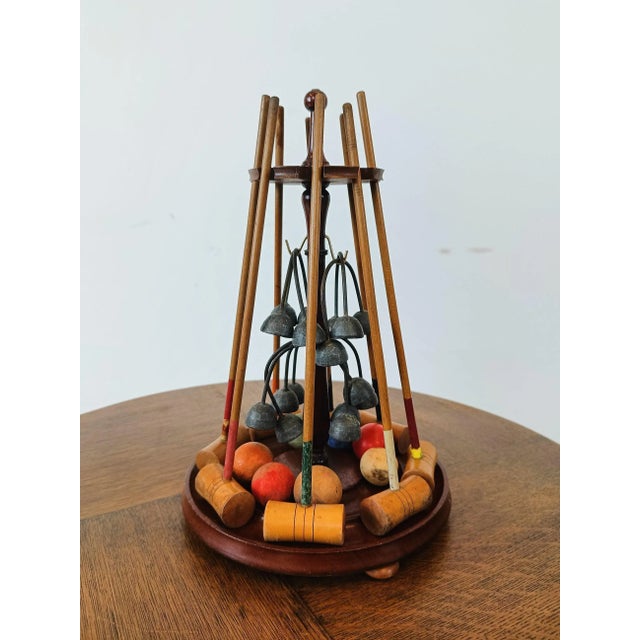 Miniature Table Croquet Set, Set of 17 For Sale - Image 3 of 6