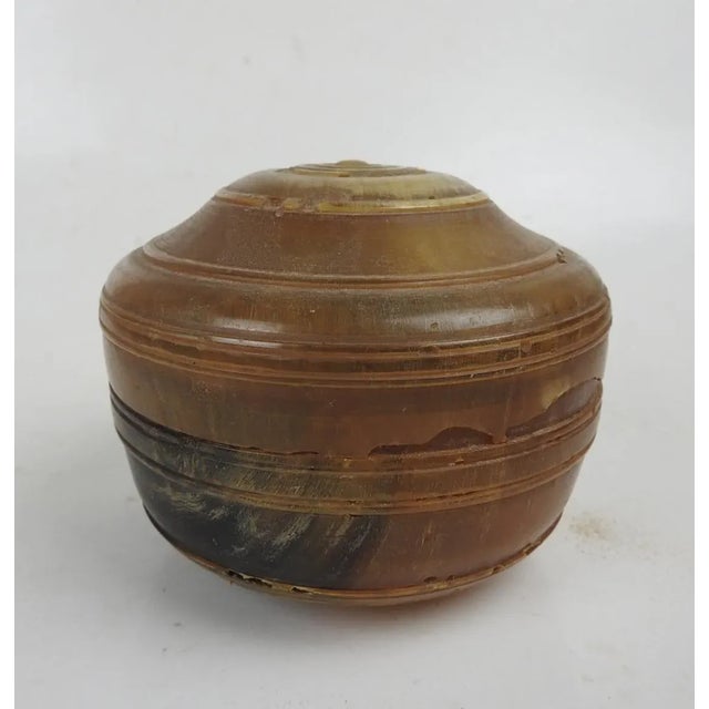 Tribal Early 20th Century Round Horn Box For Sale - Image 3 of 6