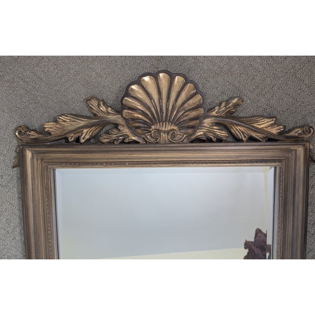 Mid 20th Century Italian French Style Gold Mirror For Sale - Image 10 of 14