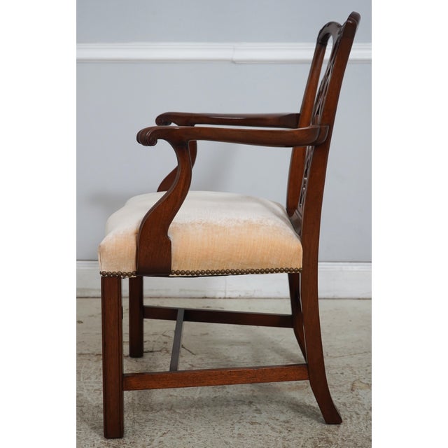 Chippendale Set of 6 Baker Mahogany Dining Chairs For Sale - Image 3 of 18
