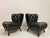 Danish Lounge Slipper Chairs in Green Patinated Leather, 1940s, Set of 2 For Sale - Image 13 of 18