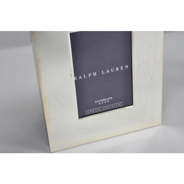 Late 20th Century Late 20th Century Lauren Ralph Lauren Silver Plated Normandy Modern 3.5x5 Photo Picture Frame (B) For Sale - Image 5 of 16