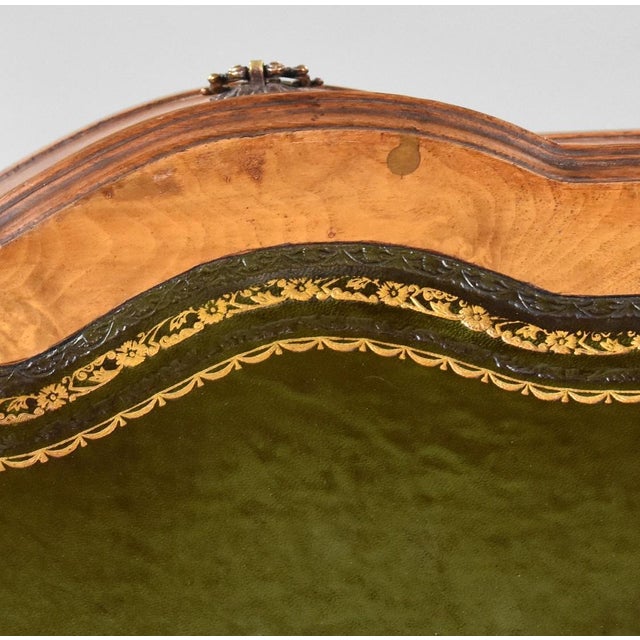 Kidney-Shaped Walnut Desk, 1920s For Sale - Image 16 of 18