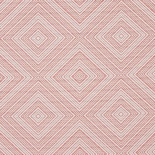 Schumacher Sample - Schumacher Tortola Indoor/Outdoor Fabric in Coral For Sale - Image 4 of 4
