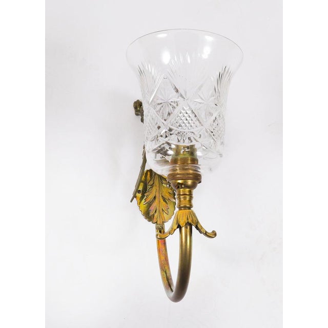 Antique Neo-Classical Ormolu & Glass Griffin Wall Lights, 1890s, Set of 6 For Sale - Image 5 of 9