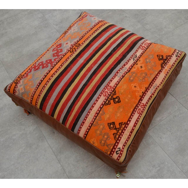 Turkish Hand Woven Floor Cushion Cover - 30? X 30? Chairish