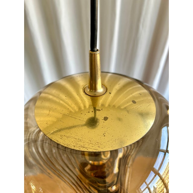 Space Age Smoked Glass Futura Biomorphic Pendant by Koch & Lowy for Peill & Putzler, Germany, 1970s For Sale - Image 17 of 18