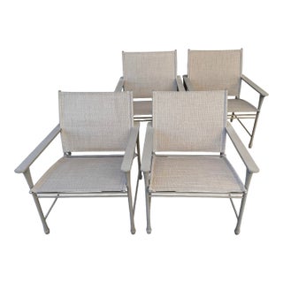Giati Designs Aprio Collection Outdoor Arm Chairs, Set of Four For Sale