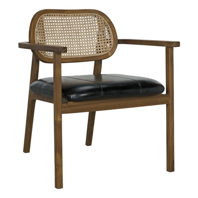 NOIR Tolka Chair, Teak with Leather Seat For Sale