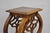 Vintage French Art Nouveau Style Carved Teak Pedestal Plant Stand Side Table For Sale - Image 10 of 18