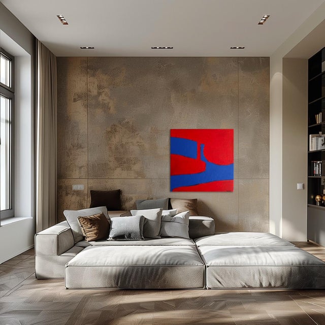 Bodasca, Red Shape, 2025, Acrylic on Canvas For Sale - Image 6 of 10