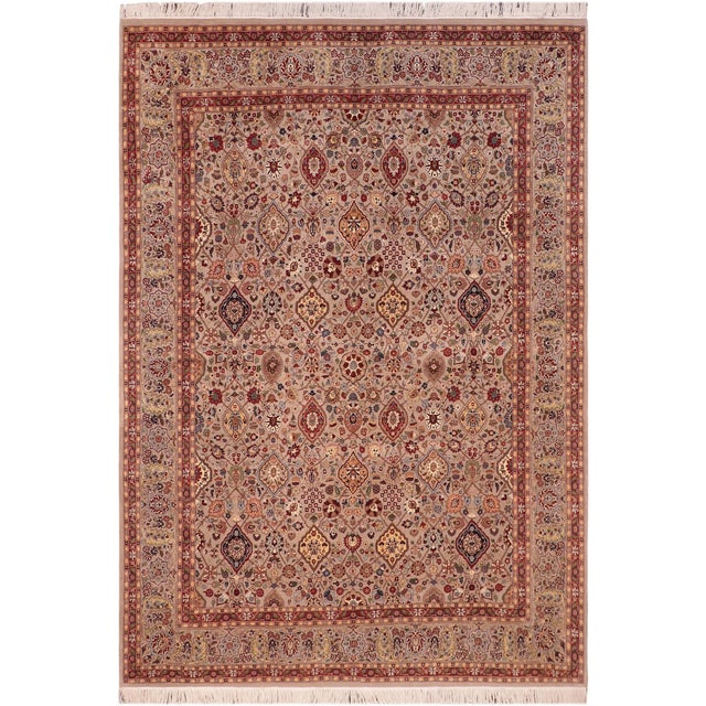 Shabby Chic Floral 1990's Pak-Persian Gray/Red Wool Rug - 8'1'' X 10'4'' For Sale - Image 9 of 9