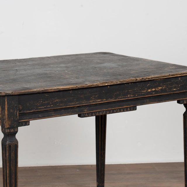 19th Century Swedish Black Painted Pine Side Table For Sale - Image 14 of 18
