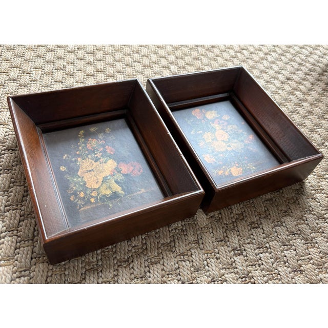1950s 1950s Small Framed Floral Prints - a Pair For Sale - Image 5 of 6