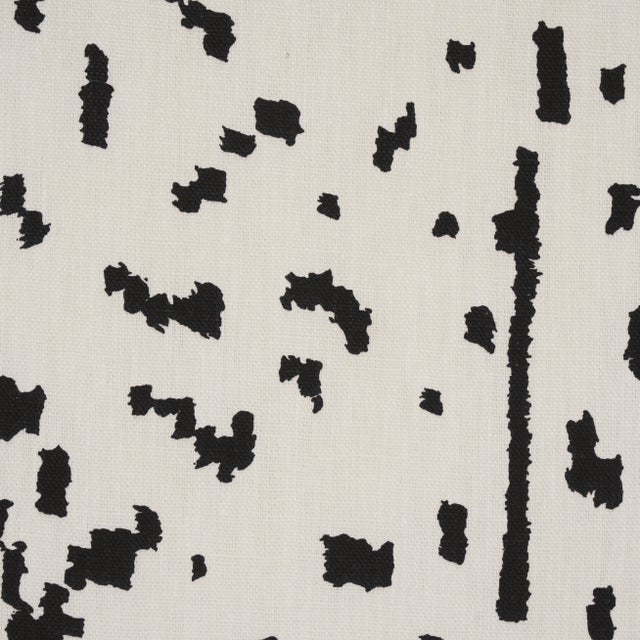 Abstract Schumacher X Miles Redd Bespotted Fabric in Black For Sale - Image 3 of 4
