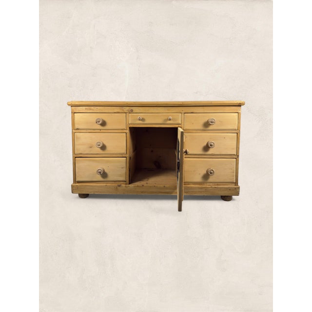 1900 - 1909 Antique English Pine Sideboard For Sale - Image 5 of 9